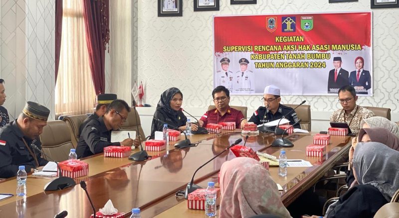 Bagian Hukum Setda Tanbu Gelar Supervisi Rencana Aksi HAM Kabupaten Tanah Bumbu 2024